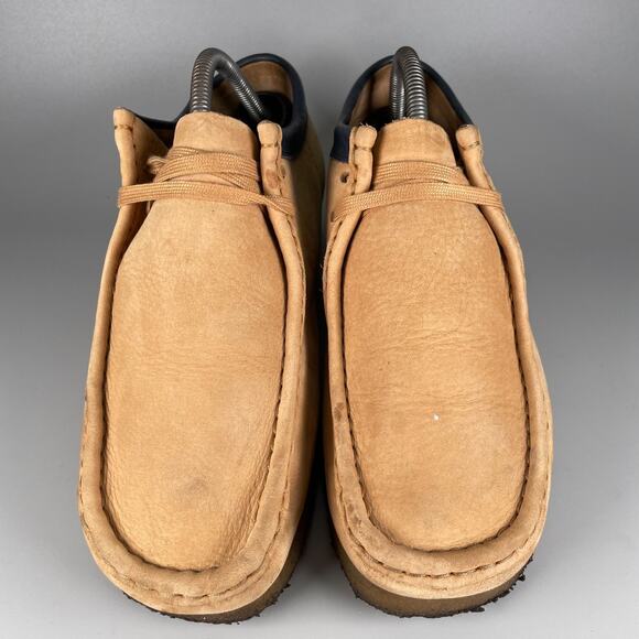 Clarks Originals Wallabee Boot Men\'s 8.5 M Beige Suede Lace-Up Comfort Moccasins main image 9